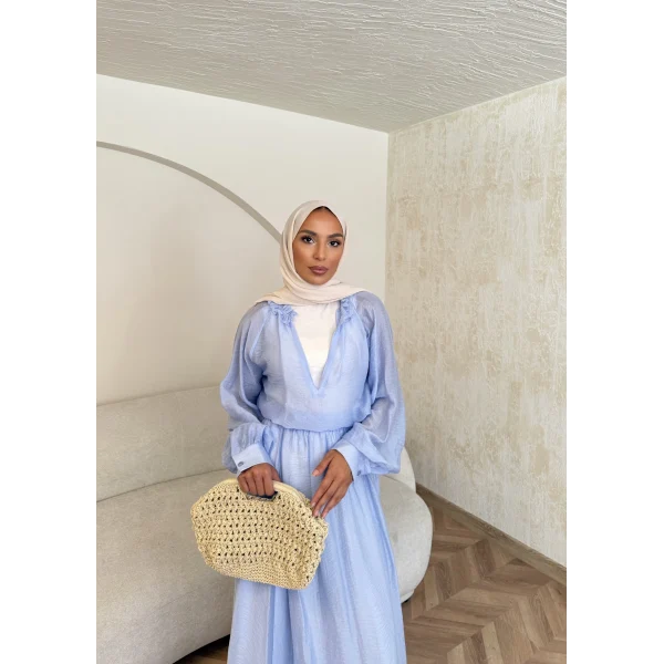 Maysa Tül Etekli Takım - Mavi