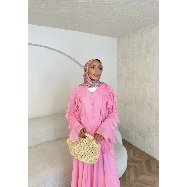 Messina Fırfırlı Takım - Pembe