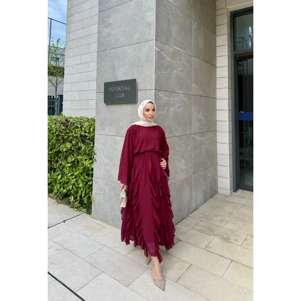 Mour Etekli Takım - Bordo