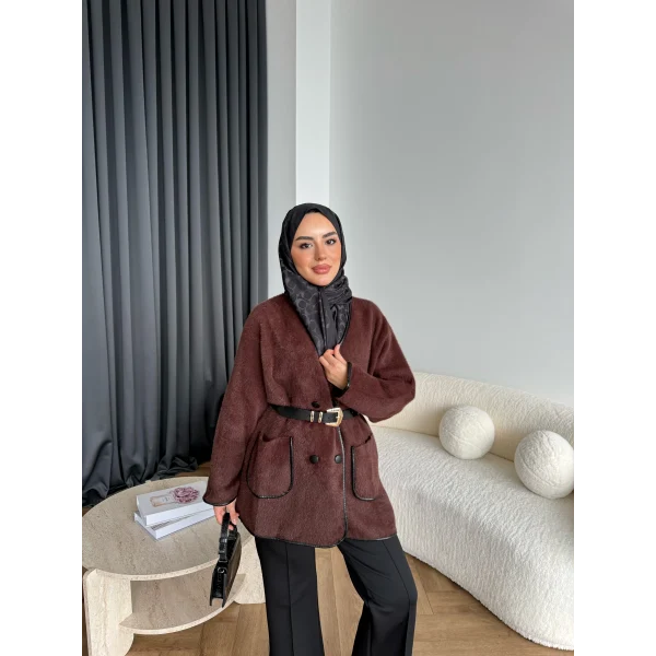 My-Edal Angora Hırka - Acı Kahve