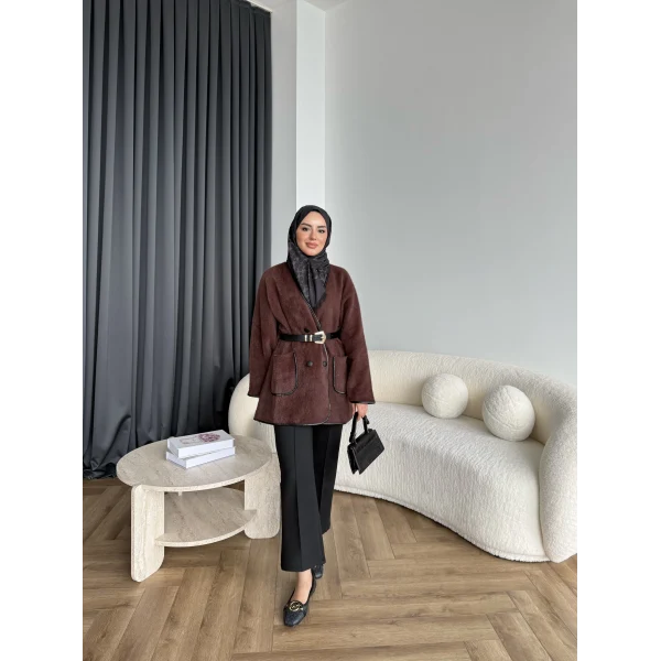 My-Edal Angora Hırka - Acı Kahve