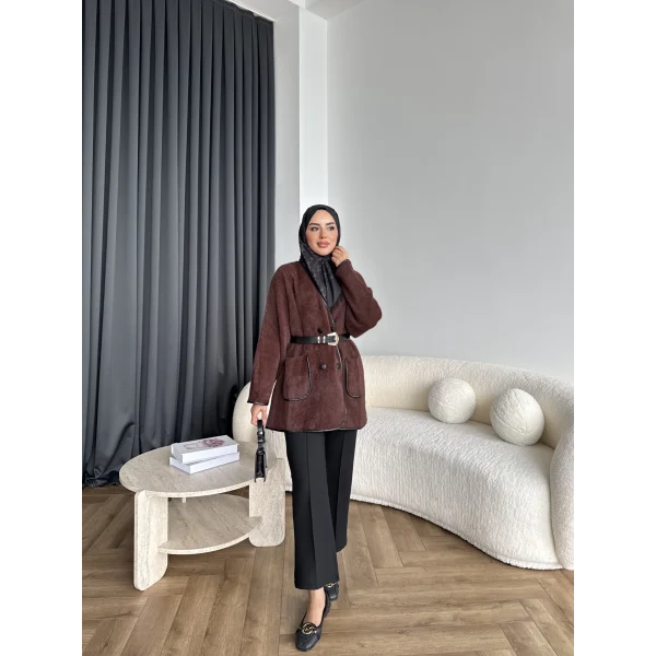 My-Edal Angora Hırka - Acı Kahve