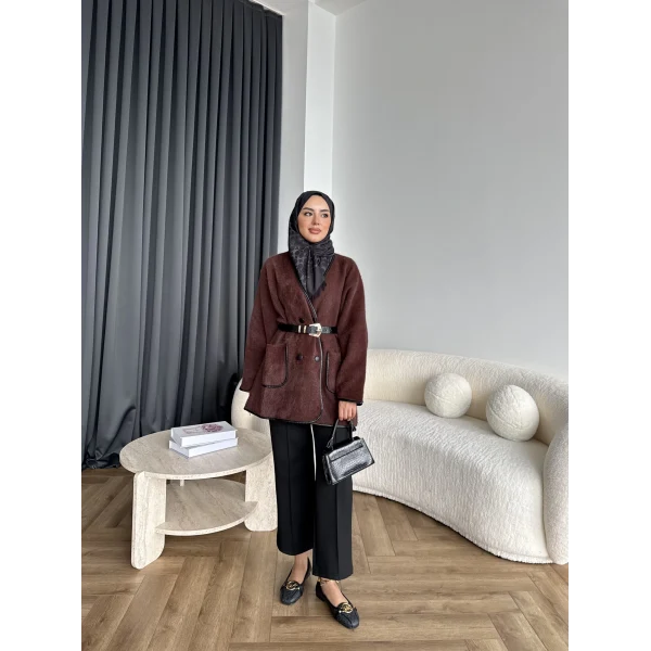 My-Edal Angora Hırka - Acı Kahve