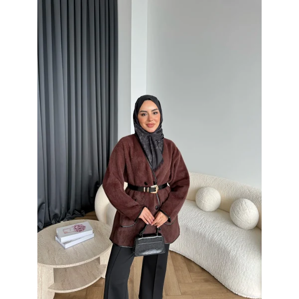 My-Edal Angora Hırka - Acı Kahve