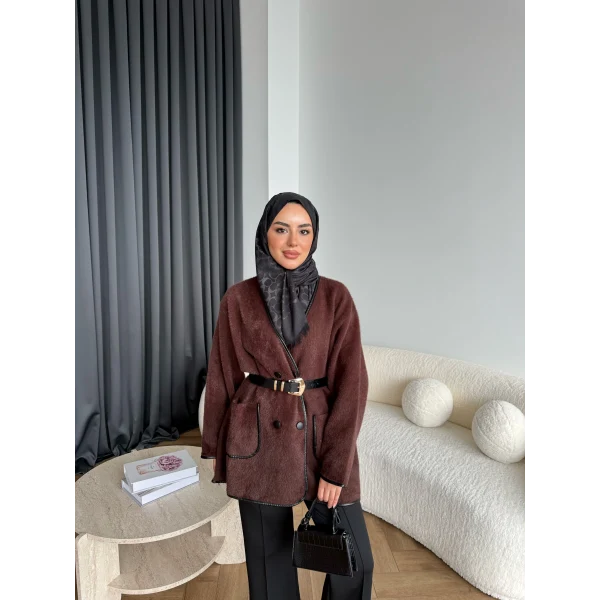 My-Edal Angora Hırka - Acı Kahve