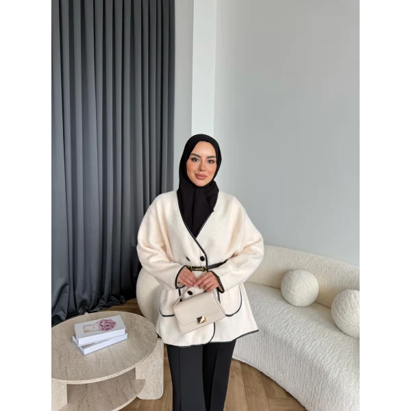 My-Edal Angora Hırka - Ekru