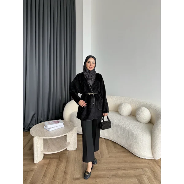 My-Edal Angora Hırka - Siyah