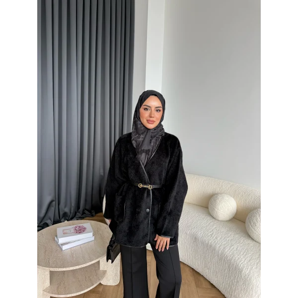 My-Edal Angora Hırka - Siyah