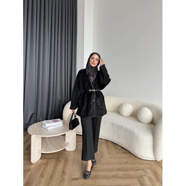 My-Edal Angora Hırka - Siyah