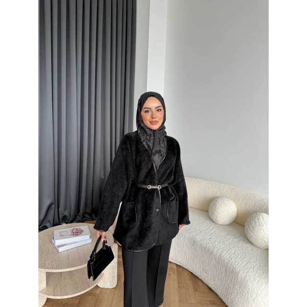 My-Edal Angora Hırka - Siyah