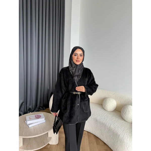 My-Edal Angora Hırka - Siyah