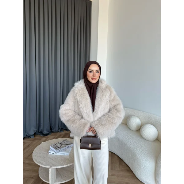 Olesa Kürk Mont - Bej