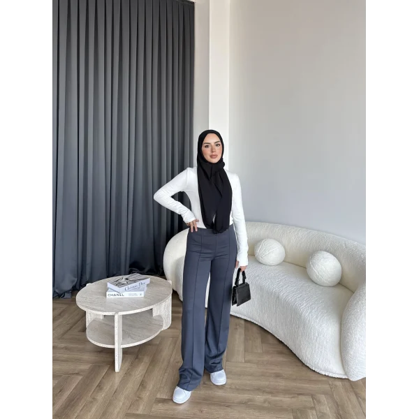 Oysh Kumaş Pantolon - Antrasit