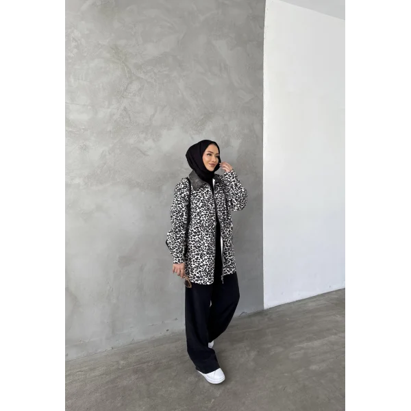 P&B Model Viral Cepli Gabardin Ceket - Beyaz