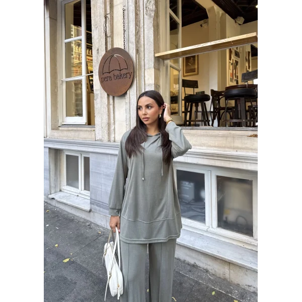Pamira Kapşonlu Oysh Takım - Yeşil