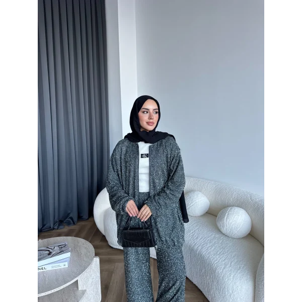 Parıltı Bomber İkili Takım - Antrasit