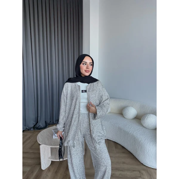 Parıltı Bomber İkili Takım - Gümüş