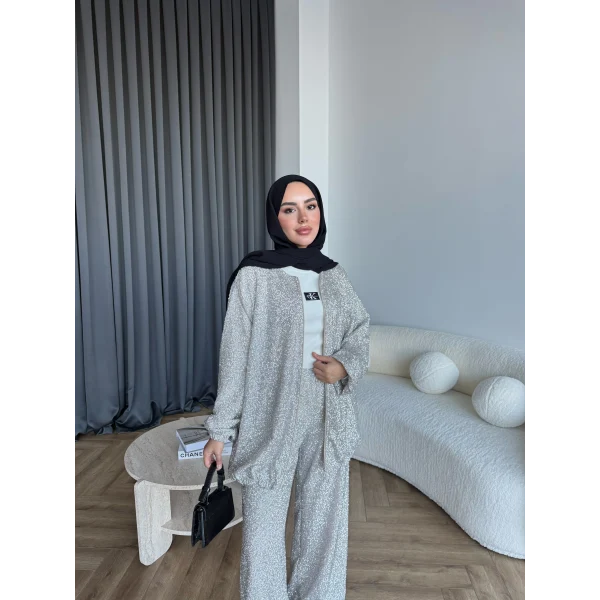 Parıltı Bomber İkili Takım - Gümüş