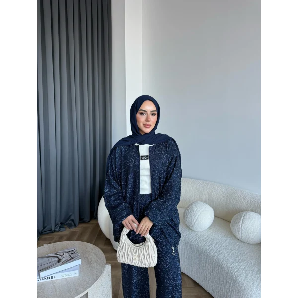 Parıltı Bomber İkili Takım - Lacivert