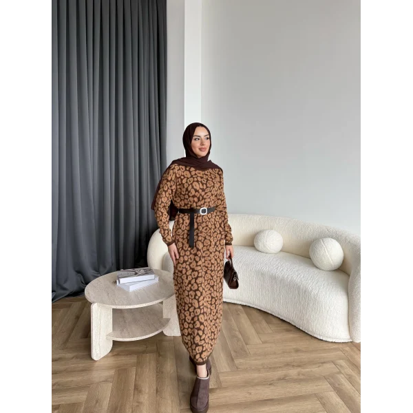 Pls Leopar Elbise - Açık