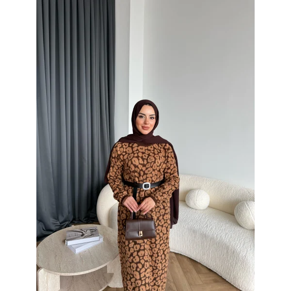 Pls Leopar Elbise - Açık