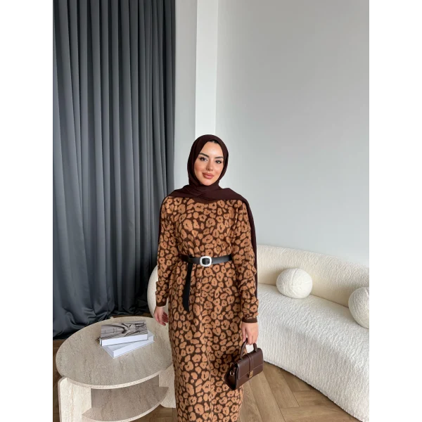 Pls Leopar Elbise - Açık