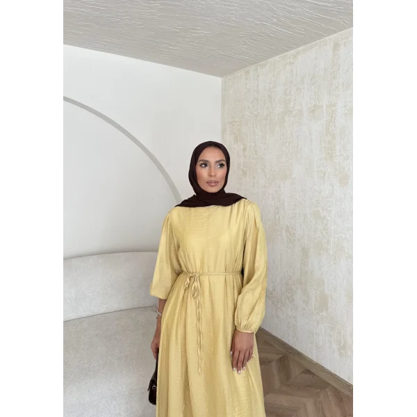 Poliamid Elbise - Sarı