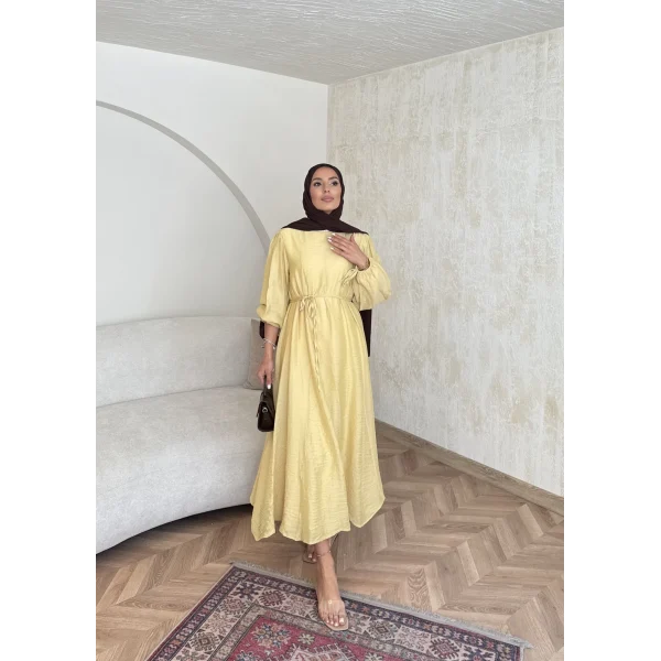 Poliamid Elbise - Sarı