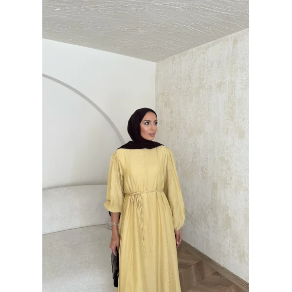 Poliamid Elbise - Sarı