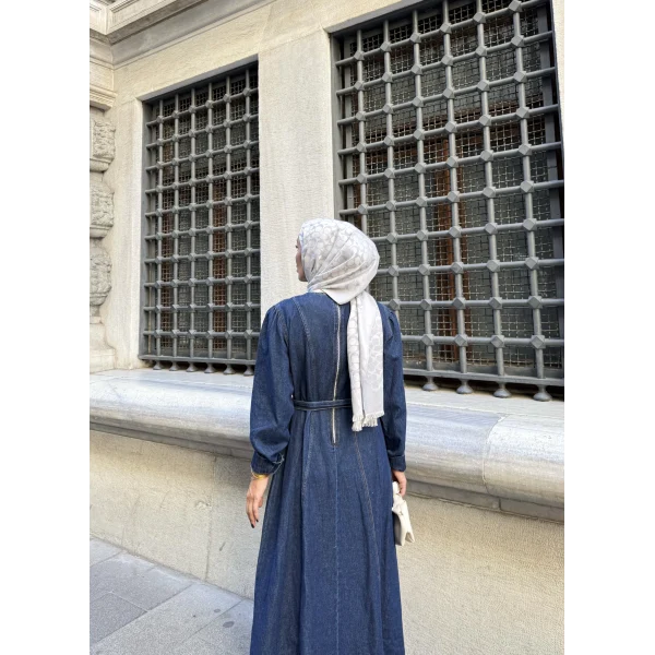 Radi Kot Elbise - Koyu Mavi