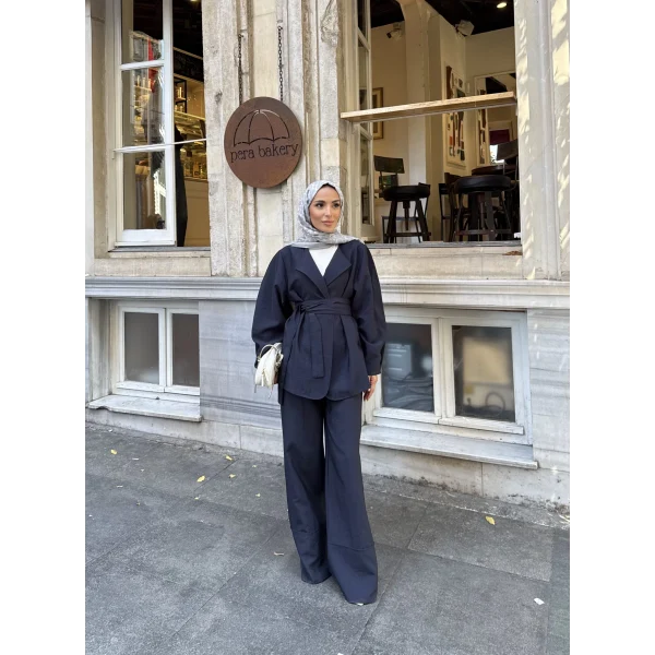 Reva Muadil Cupra Kumaş Takım - Lacivert