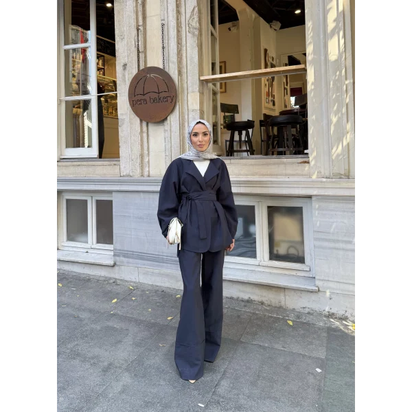 Reva Muadil Cupra Kumaş Takım - Lacivert