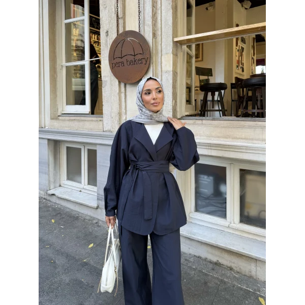 Reva Muadil Cupra Kumaş Takım - Lacivert