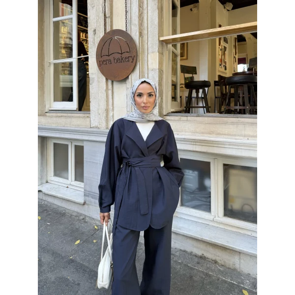 Reva Muadil Cupra Kumaş Takım - Lacivert