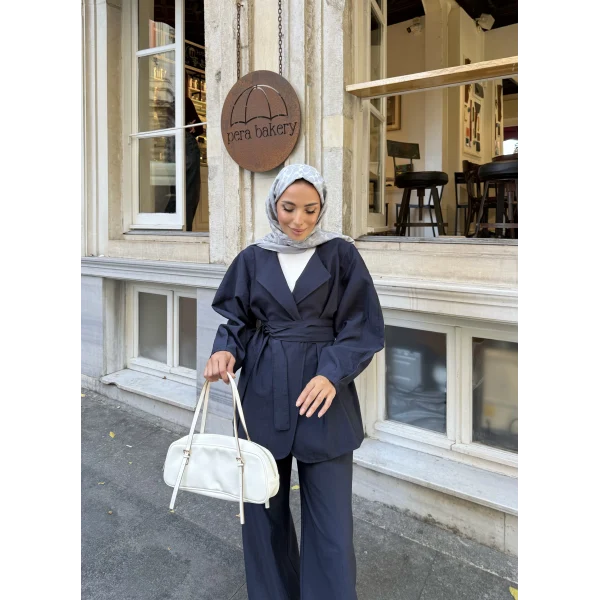 Reva Muadil Cupra Kumaş Takım - Lacivert