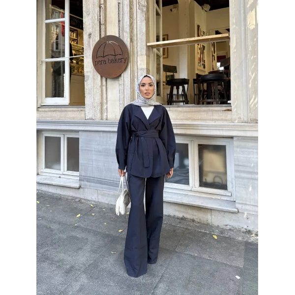 Reva Muadil Cupra Kumaş Takım - Lacivert