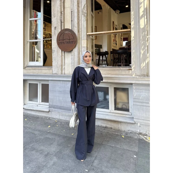 Reva Muadil Cupra Kumaş Takım - Lacivert