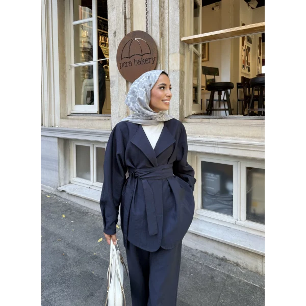 Reva Muadil Cupra Kumaş Takım - Lacivert