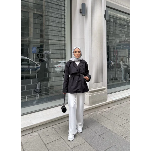 Rosella Trençkot - Siyah