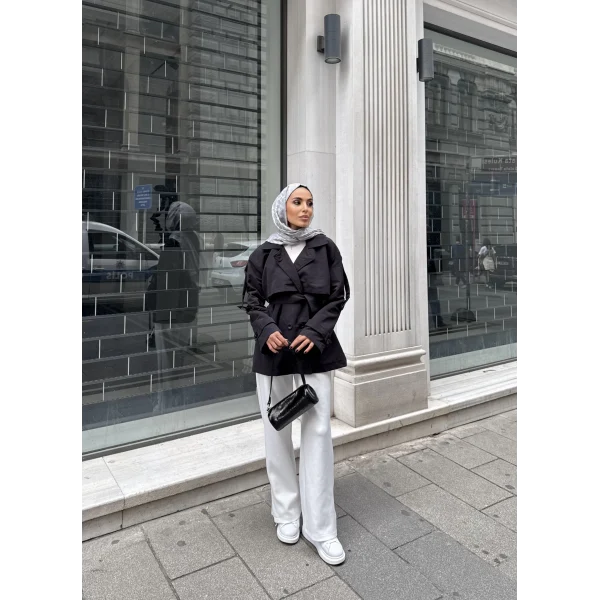 Rosella Trençkot - Siyah