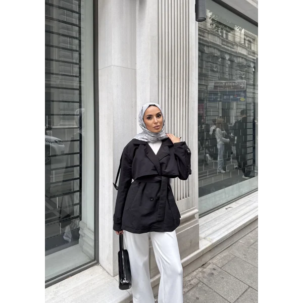 Rosella Trençkot - Siyah