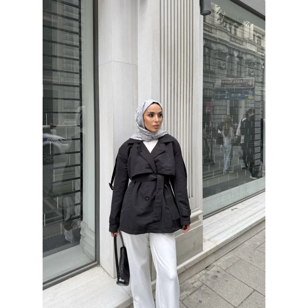 Rosella Trençkot - Siyah
