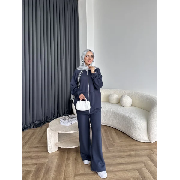 Rufina Taşlı Takım - Antrasit