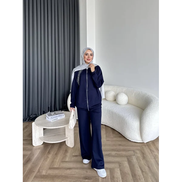 Rufina Taşlı Takım - Lacivert