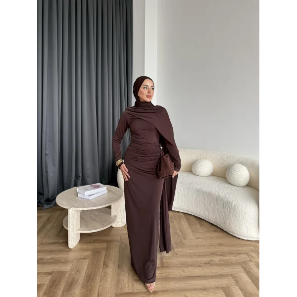 Sandy Arabic Elbise - Kahve