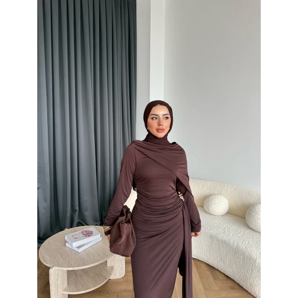 Sandy Arabic Elbise - Kahve