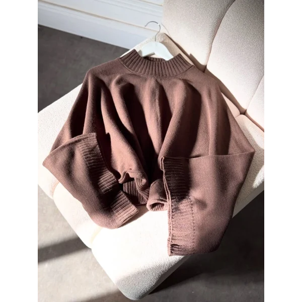 Sany Balon Kol Kazak - Acı Kahve