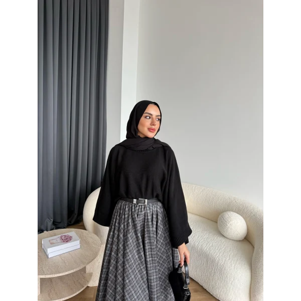 Sany Balon Kol Kazak - Siyah