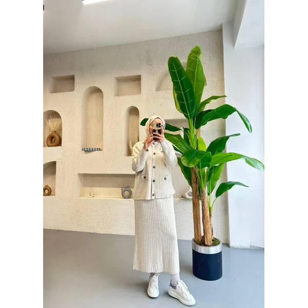 Sara Etekli Takım - Krem