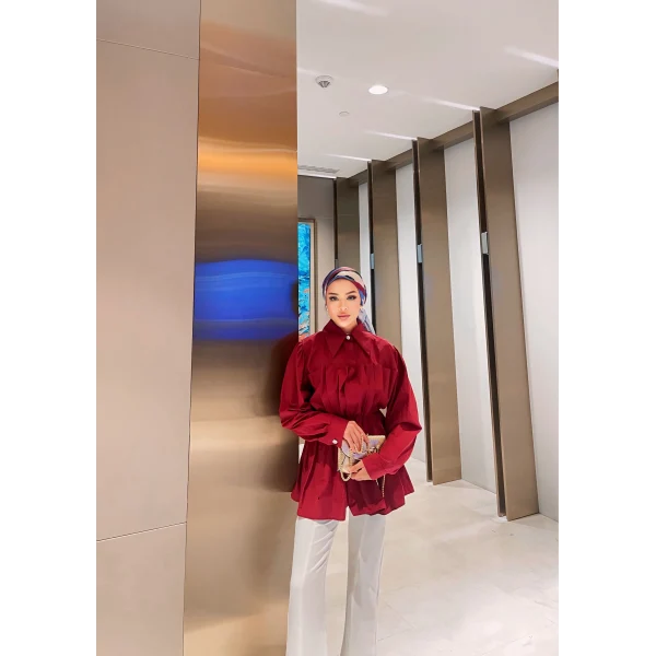 Splend Gömlek - Bordo